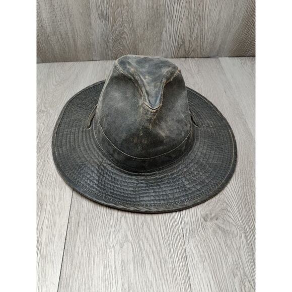 Dorfman Pacific Company Men's Medium Fedora Hat‎ Weathered Outback Cap DPC - Picture 9 of 9